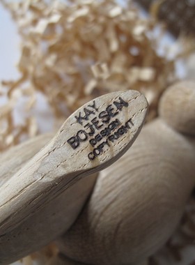 丹麦rosendahl创意手工木制兔子