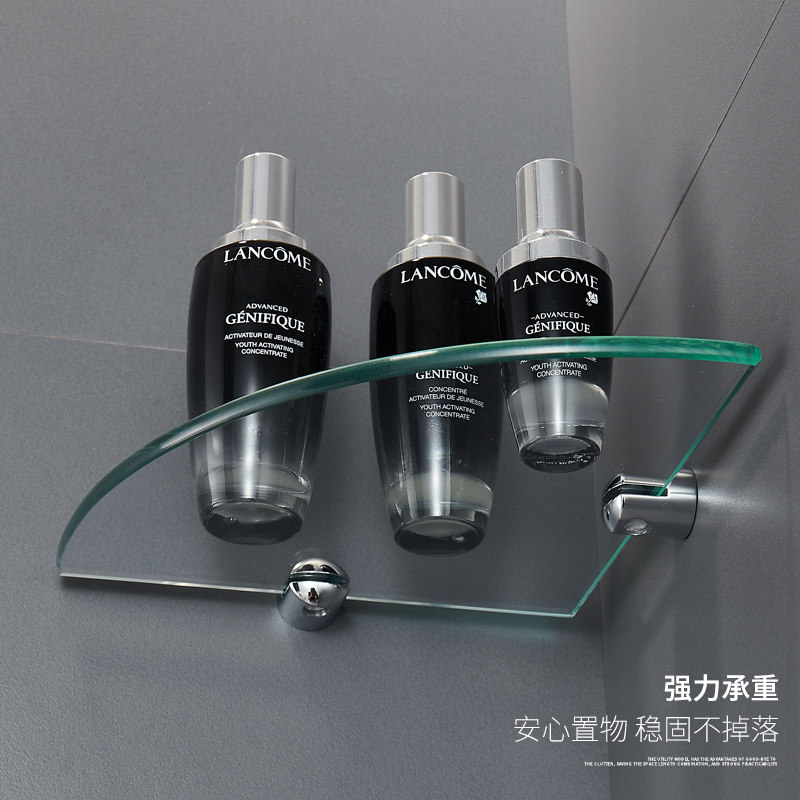 浴室玻璃角架卫生间转角置物架壁挂式单双三层厕所三角形沐浴露架,淘宝优惠券,粉丝福利购,淘宝优惠卷
