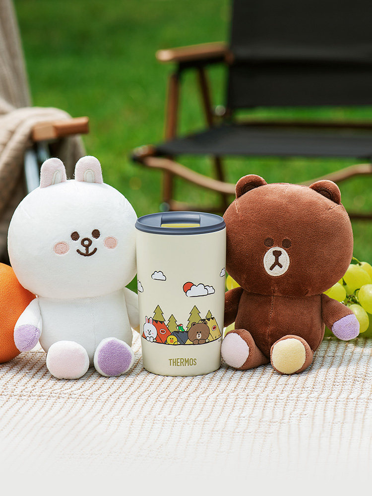 膳魔师LINE FRIENDS露营系列便携保温杯罐咖啡杯水杯