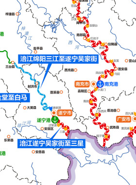 四川省航道港口分布图四川省内河航道规划图四川省水运图