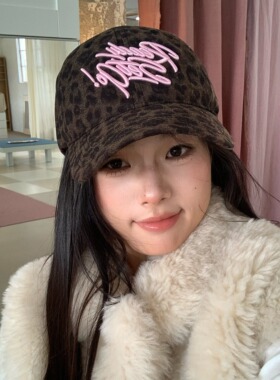 陈奶奶豹纹刺绣棒球帽女