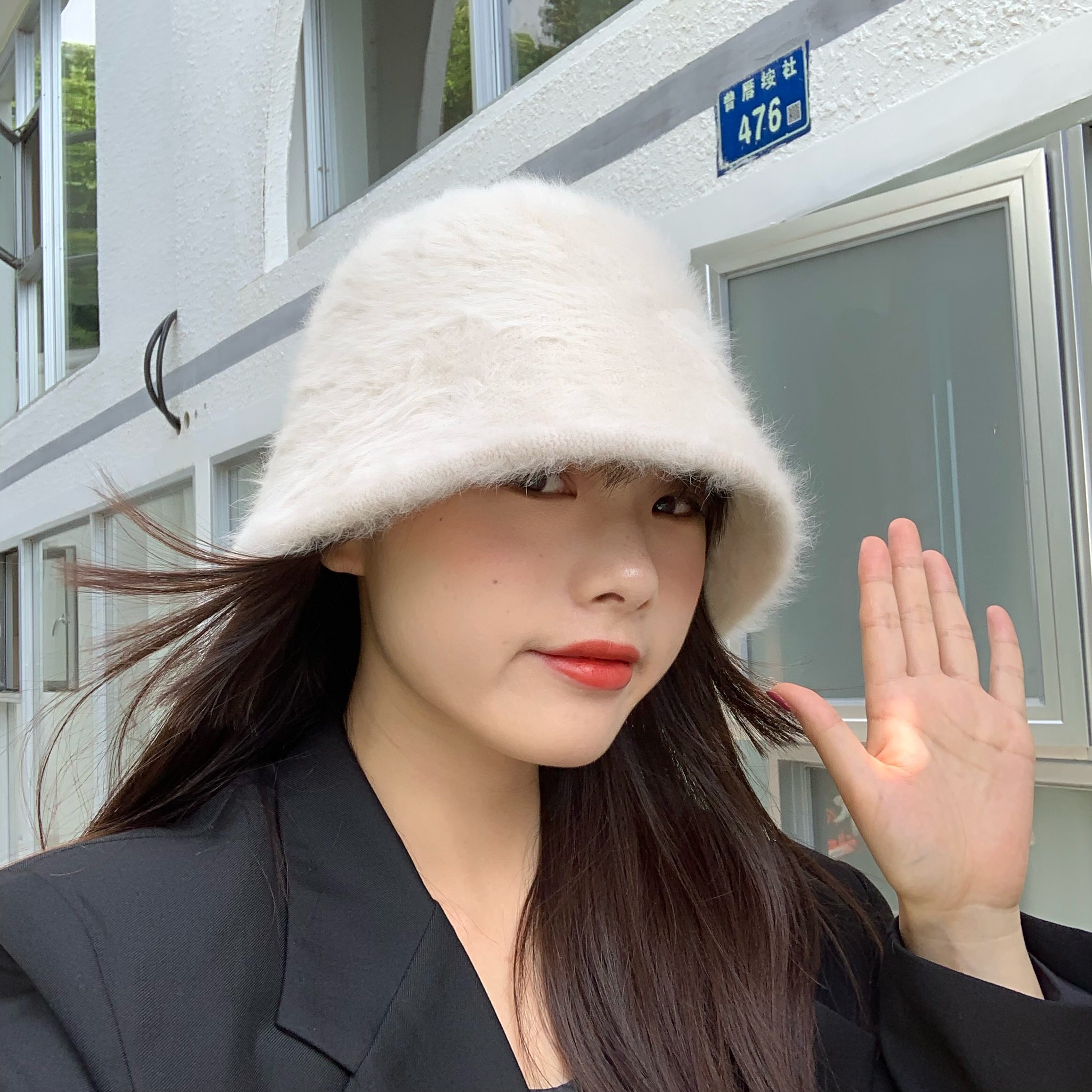 心动兔毛女孩~美翻水桶帽百搭渔夫帽女韩版盆帽保暖帽子女秋冬,淘宝优惠券,粉丝福利购,淘宝优惠卷