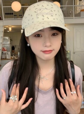 陈奶奶韩系ins碎花小清新棒球帽