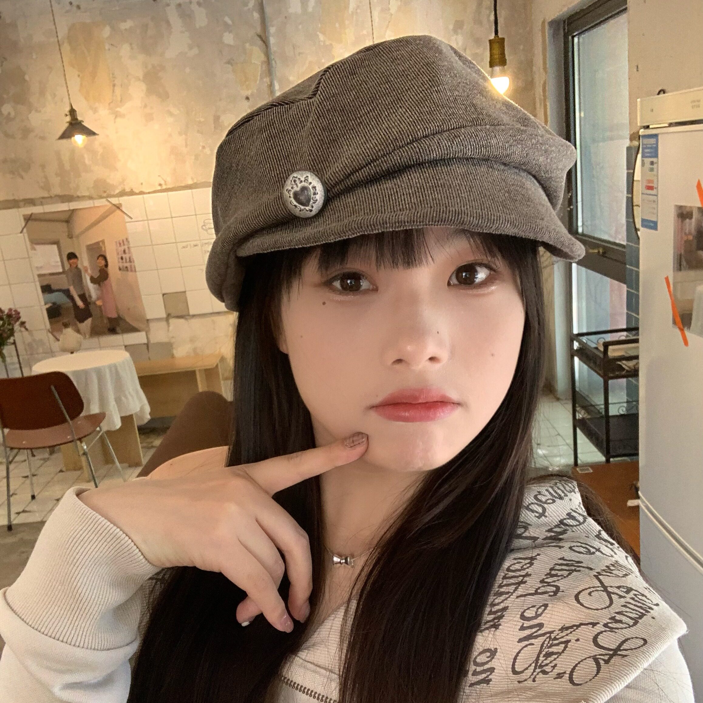 早秋清冷感~陈奶奶复古日系褶皱报童帽时尚百搭显脸小贝雷帽子女