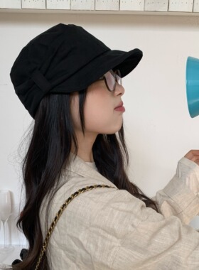 陈奶奶日系简约透气报童帽女款
