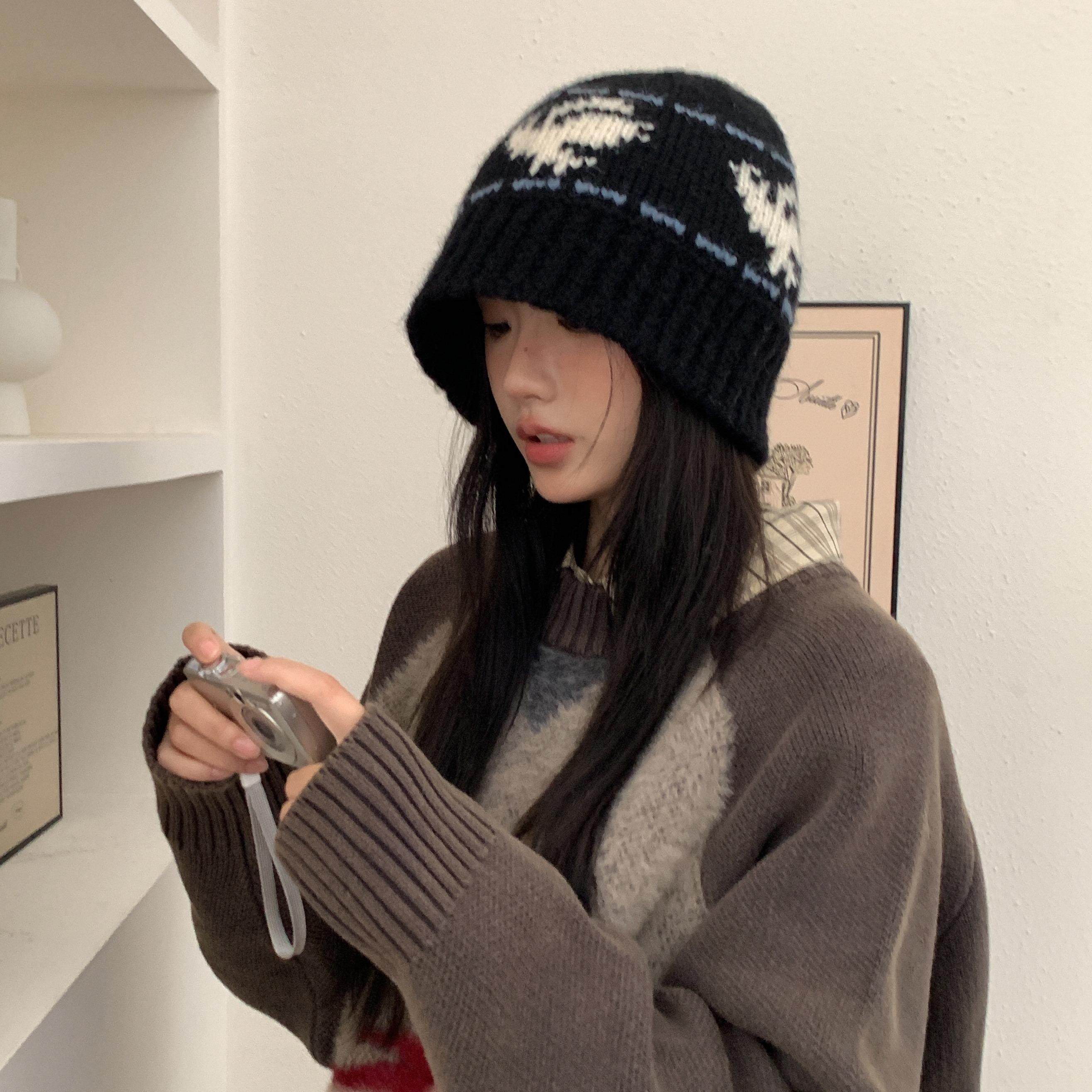 北欧时光~陈奶奶费尔岛风针织渔夫帽时尚百搭显脸小秋冬盆帽子女,淘宝优惠券,粉丝福利购,淘宝优惠卷