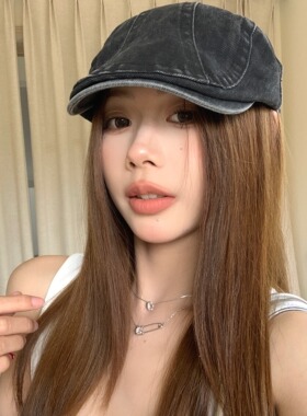 陈奶奶美式复古水洗牛仔前进帽女