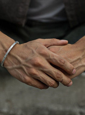 吉祥图腾民族风手镯足银情侣