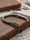 Ethnic style 925 silver hand-woven bracelet for men and women