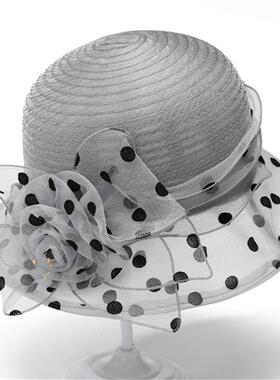 春夏薄款波点渔夫防晒遮阳帽