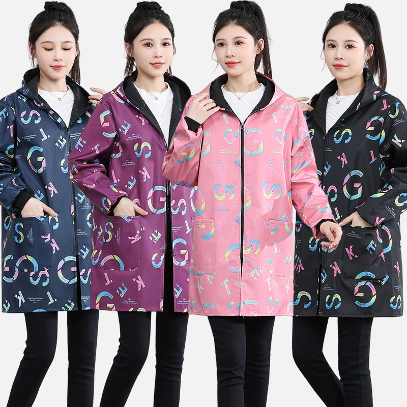 新款秋冬罩衣女成人长袖加绒加厚防水寒围裙男时尚工作服外套大褂,淘宝优惠券,粉丝福利购,淘宝优惠卷