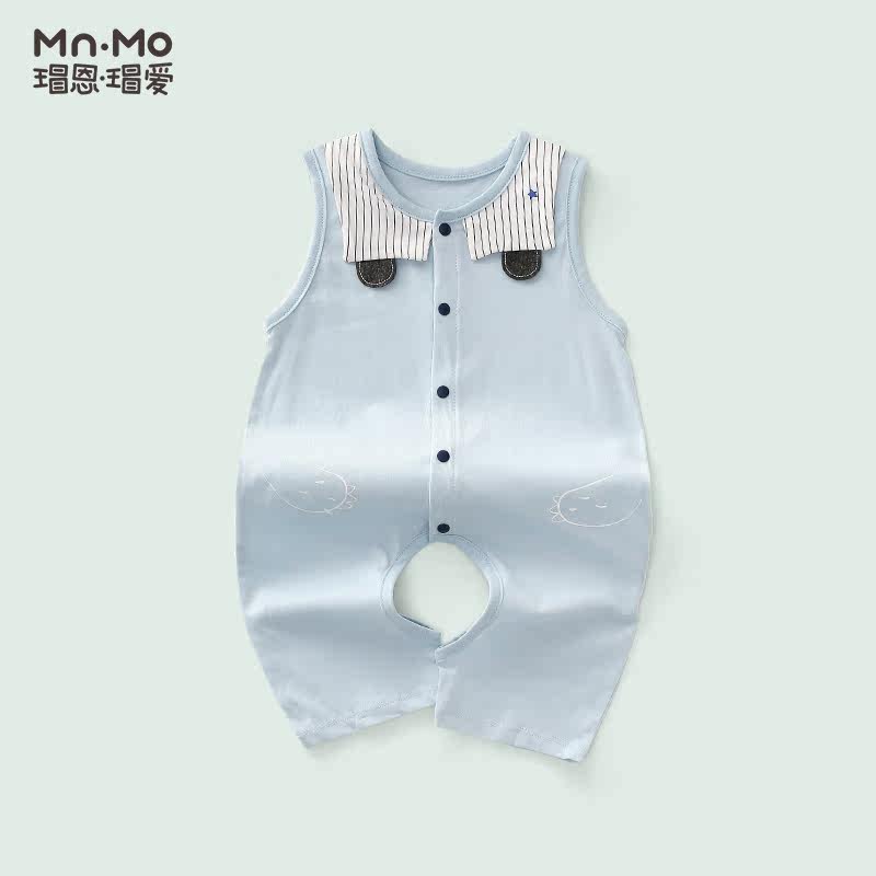 瑁恩瑁爱夏季纯棉短袖连体外出爬服 瑁恩瑁爱童年会连身衣/爬服/哈衣