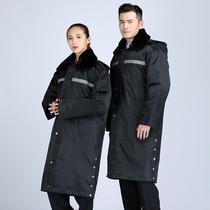 Military cotton coat mens winter thickened security work winter dress cold-proof cotton clothes Northeastern large cotton padded jacket with long cotton clothes