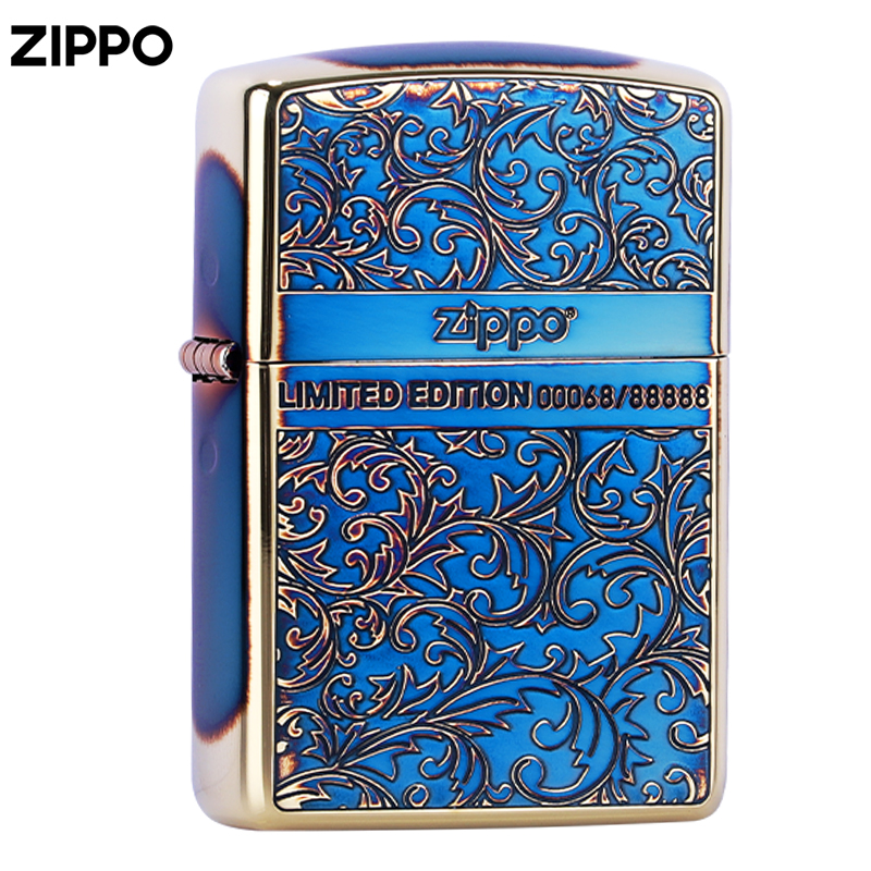 zippo打火机正版芝宝官方正品进口幸运唐草个性定制送男友礼物-图0