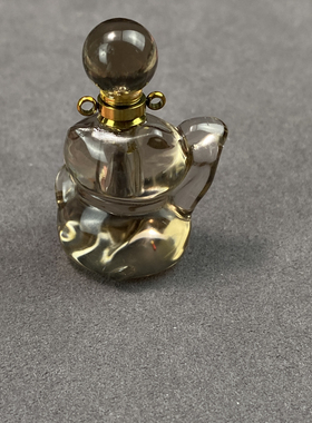 天然招财猫茶水晶香水瓶精油瓶吊坠女款礼物吊坠毛衣链