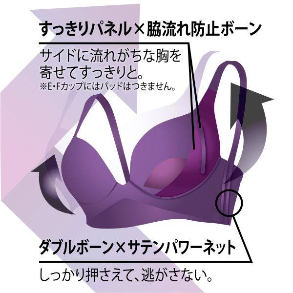 atsugi女士聚拢收副乳矫正立体文胸 shirohato海外文胸