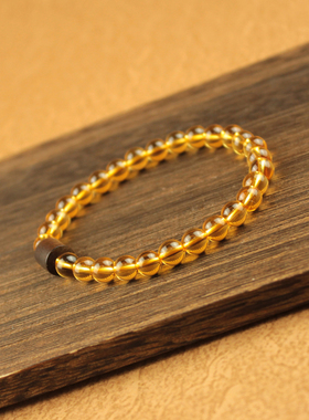 天然黄水晶手链简约男女款