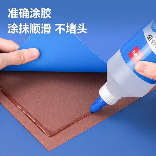得力6357大容量液体胶水财务用粘纸液体透明胶diy做手工胶水500ml - 图2