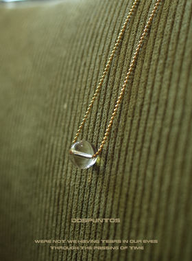 DosPuntos水晶女复古项链