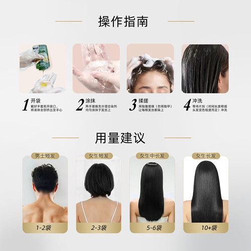 楚颜正品染发剂纯植物无刺激自己在家染遮盖白发一洗黑品牌染发膏 - 图3
