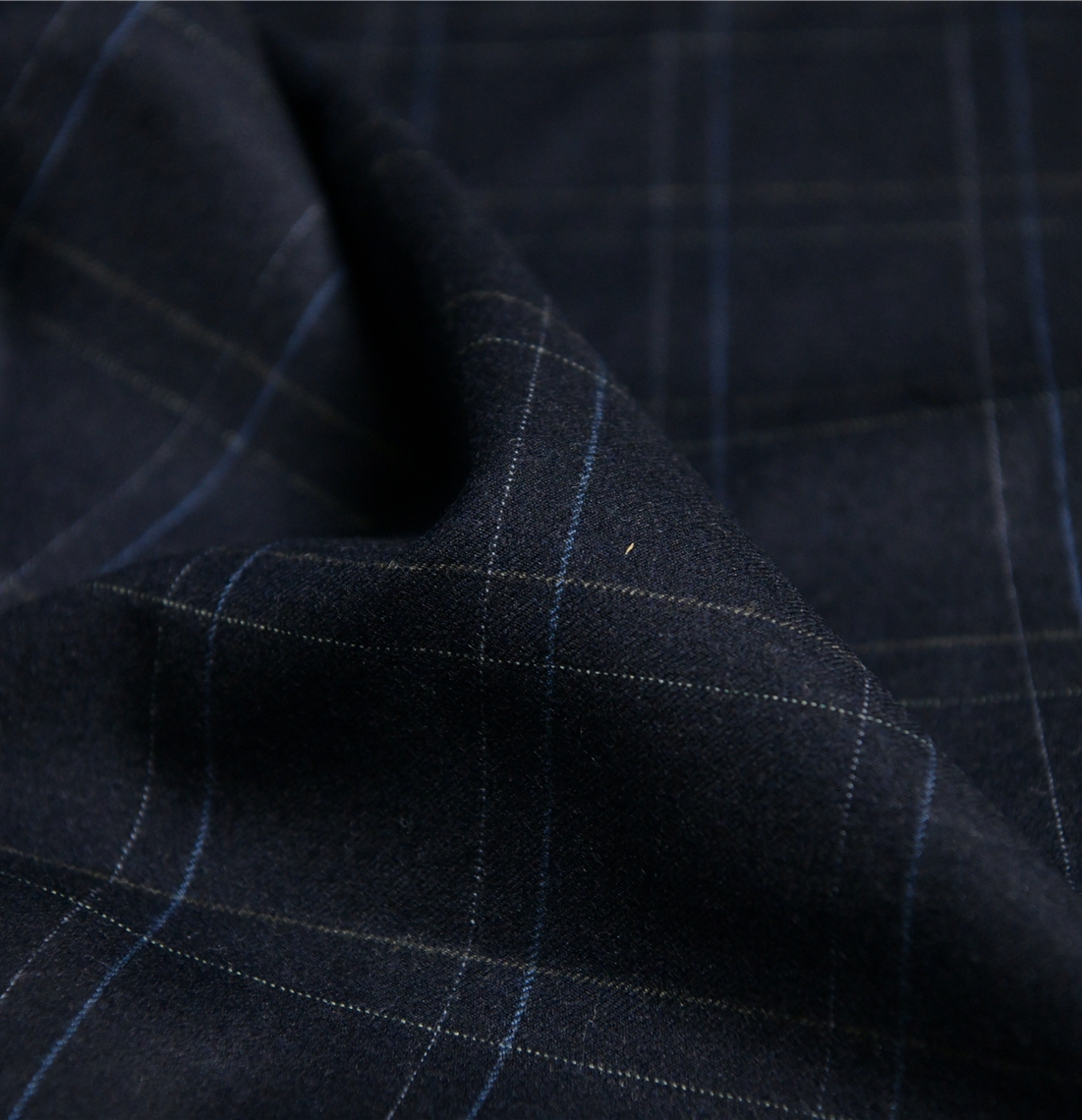 格纹国际 意大利进口秋冬磨绒斜纹哔叽羊毛50姆100羊毛150宽 - 图1