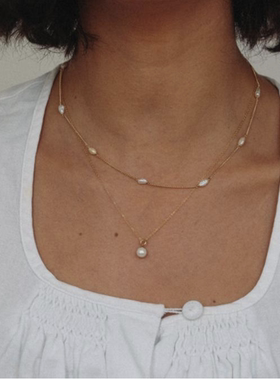 地中海珍珠项链贝母现货