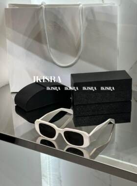 素颜神器窄版墨镜黑白色太阳镜