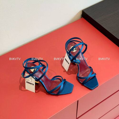 MiMi  时髦单品!03/27新品26s交叉绑带方头露趾高跟凉鞋 女鞋 - 图2