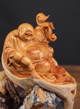太行崖柏根雕木雕摆件手把件手串茶几大客厅财神观音寿星工艺品