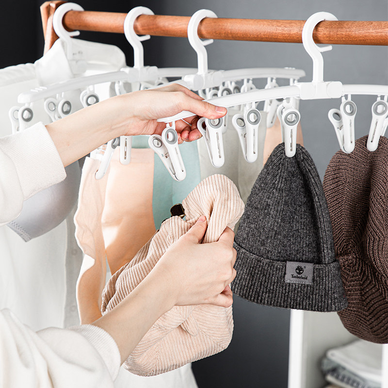 多夹子折叠晾衣架凉内衣内裤袜子架无痕防风多功能旅行出差便携式,淘宝优惠券,粉丝福利购,淘宝优惠卷