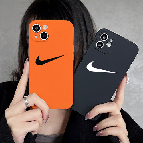 简约16高级感适用苹果15手机壳iphone13网红17新款11nike情侣xs防摔14promax硅胶xr软壳12潮牌7p/8plus保护套 - 图0