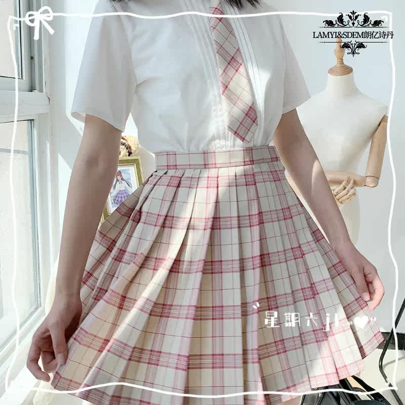 土曜日jk樱桃威化正统【裙子+领结】 lamyisdem半身裙