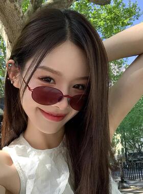 网红金属框墨镜防紫外线可折叠