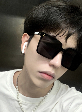 方形偏光太阳镜潮男开车防紫外线