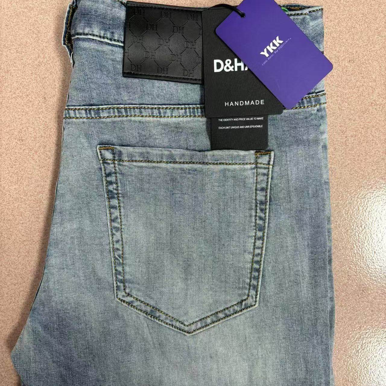 薄款夏季2025新款高端牛仔裤男九分裤修身小脚小直筒长裤弹力裤子,淘宝优惠券,粉丝福利购,淘宝优惠卷