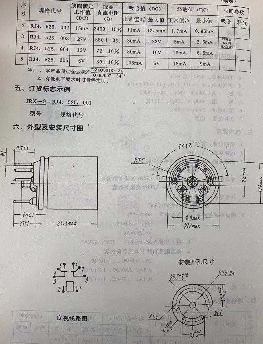 JRX-9 RJ4.525.003 27VDC 全新原装二常开二常闭金属罩密封继电器 - 图1