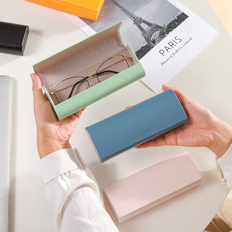 清新可爱眼镜盒男女学生简约磁吸ins便携防摔夏季墨镜眼镜收纳盒 - 图0