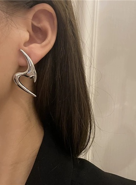 Cortis马丁同款耳钉 小众设计感轻奢法式高级感925银针音符耳饰女