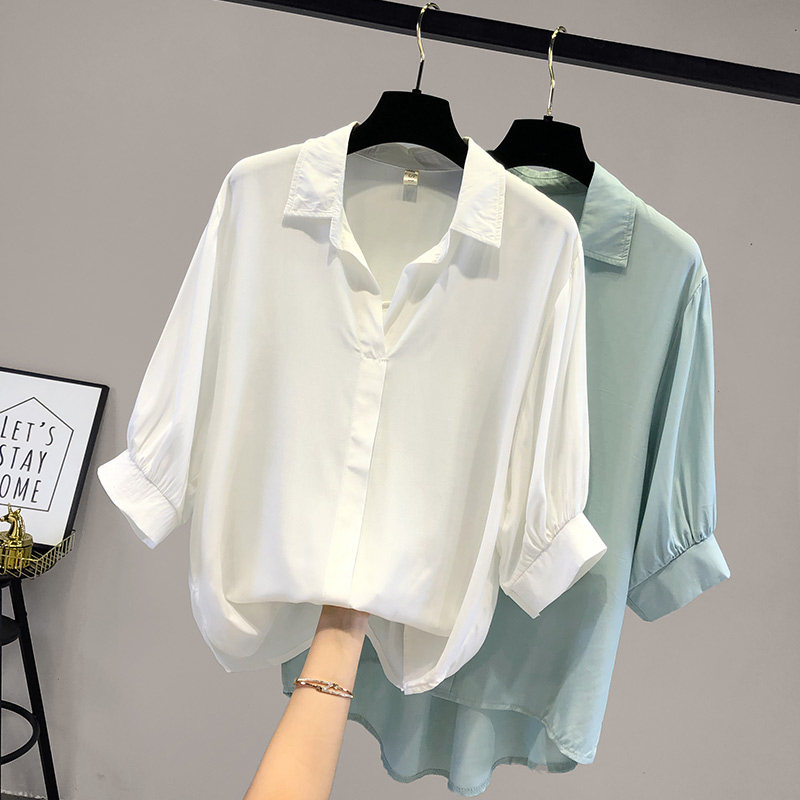 设计感小众女士雪纺女装2020年新款 saronala莎欧娜拉衬衫