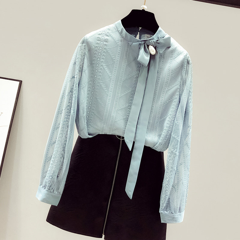 2020年新款夏季女装雪纺蕾丝衬衫 saronala莎欧娜拉蕾丝衫/雪纺衫