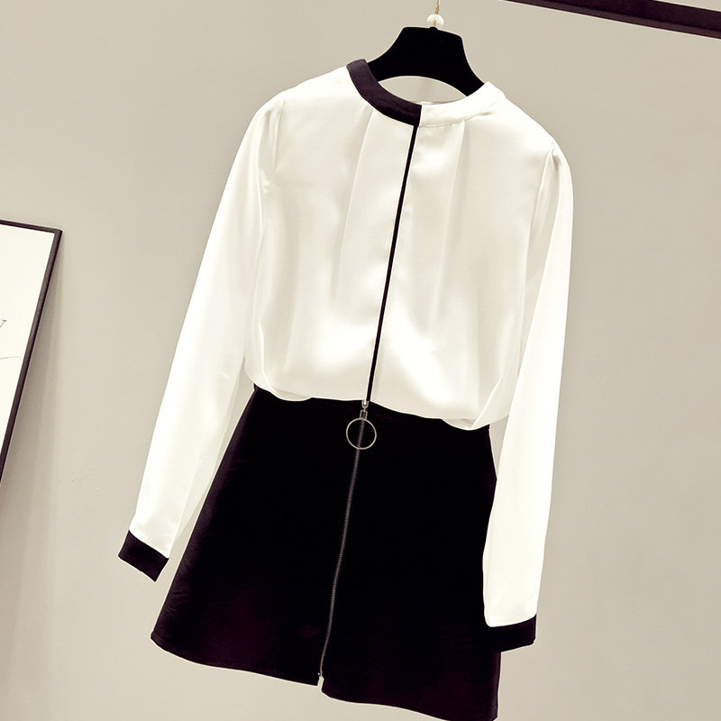 秋装2020年新款雪纺女装白衬衣小衫 saronala莎欧娜拉蕾丝衫/雪纺衫