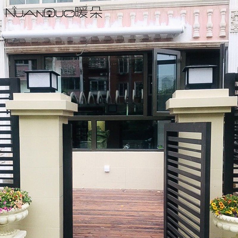 Nuanduo Solar Pillar Lamp Outdoor Wall Fence Lamp