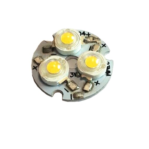 高亮灯珠LED灯板3W暖白光led射灯吊灯蜡烛灯圆形23mm灯具光源配件 - 图1