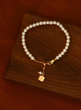 2025新款年抖音网红爆款手链镶钻高级感十二星座天蝎座气质珍珠手