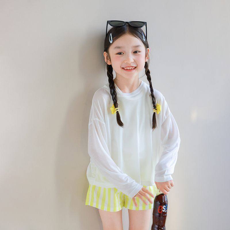 儿童春夏装防晒衣宽松薄款女童夏款长袖T恤童装女宝宝糖果色上衣t,淘宝优惠券,粉丝福利购,淘宝优惠卷