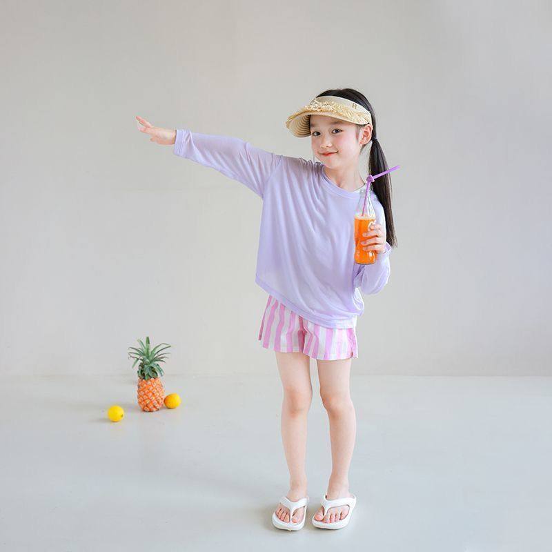 儿童春夏装防晒衣宽松薄款女童夏款长袖T恤童装女宝宝糖果色上衣t,淘宝优惠券,粉丝福利购,淘宝优惠卷