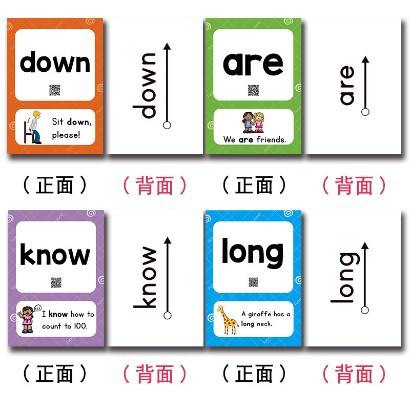 英语单词卡片高频词sightwords英文学习卡点读机有声游戏卡牌_虎窝淘