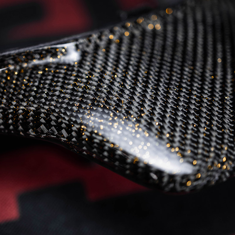 九号电动车E100/E200P/E80c/E90改装斜纹金粉碳纤维尾翼黑件PP件 - 图1