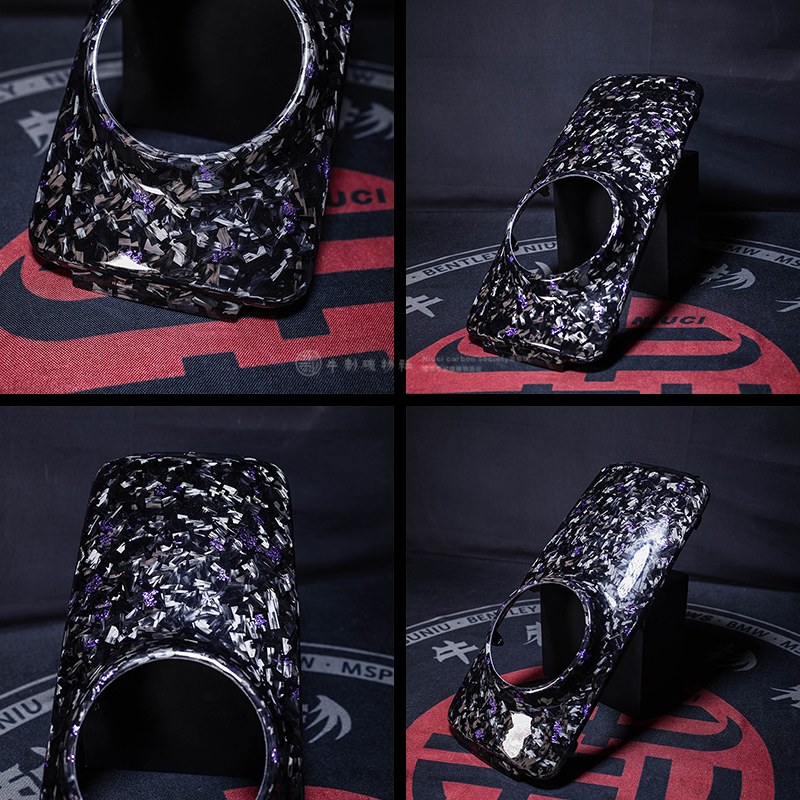 小牛电动车改装NQI系列NGT/N1S锻造紫箔碳纤维大灯面板外壳前面板 - 图0