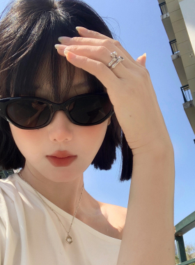 2026新款黑框猫眼墨镜女士高级感